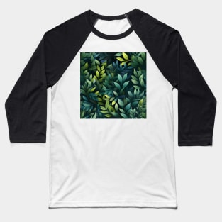 Green Leaves Pattern 12 Baseball T-Shirt